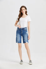 Load image into Gallery viewer, BAYEAS Full Size Super High Rise Denim Bermuda Shorts