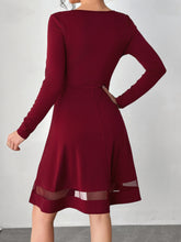 Load image into Gallery viewer, Square Neck Long Sleeve Mini Dress