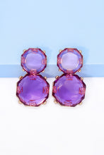 Load image into Gallery viewer, Geometrical Shape Zinc Alloy Frame Dangle Earrings