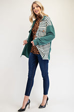 Load image into Gallery viewer, Celeste Full Size Striped Button Up Dropped Shoulder Shacket