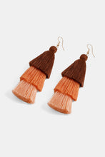 Load image into Gallery viewer, Triple-Layer Tassel Dangle Earrings