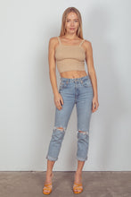 Load image into Gallery viewer, VERY J Cable Knit Seamless Cropped Cami