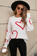 Load image into Gallery viewer, Angel Wings Heart Dropped Shoulder Long Sleeve Sweater