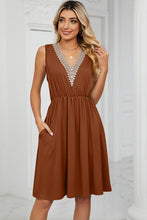 Load image into Gallery viewer, Pocketed V-Neck Wide Strap Dress