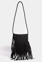 Load image into Gallery viewer, Fame Faux Suede Fringe Rectangle Crossbody Bag