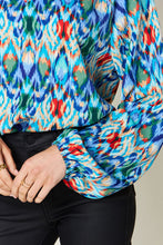 Load image into Gallery viewer, Double Take Full Size Printed Balloon Sleeve Blouse