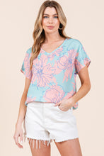 Load image into Gallery viewer, BOMBOM Floral Short Sleeve T-Shirt