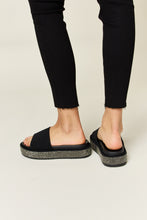 Load image into Gallery viewer, Forever Link Open Toe Rhinestone Platform Sandals