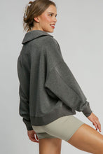 Load image into Gallery viewer, Umgee Johnny Collar Dropped Shoulder Sweatshirt