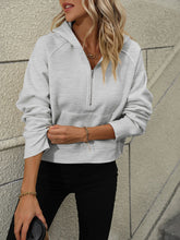 Load image into Gallery viewer, Mandy Half Zip Long Sleeve Sweatshirt