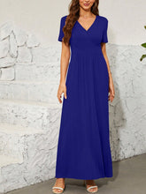 Load image into Gallery viewer, Surplice Short Sleeve Maxi Dress