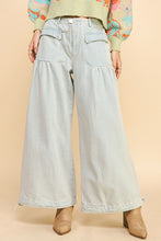 Load image into Gallery viewer, Davi & Dani Drawstring Hem Wide Leg Mid Rise Jeans