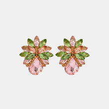 Load image into Gallery viewer, Flower Shape Glass Stone Stud Earrings