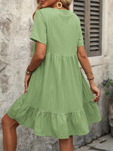 Load image into Gallery viewer, V-Neck Short Sleeve Mini Dress