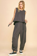 Load image into Gallery viewer, Davi & Dani Drawstring Hem Round Neck Tank and Pants Set
