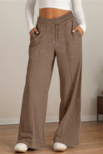 Load image into Gallery viewer, Drawstring Elastic Waist Wide Leg Pants