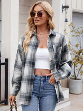 Load image into Gallery viewer, Mandy Plaid Collared Neck Long Sleeve Shirt