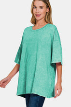 Load image into Gallery viewer, Zenana Full Size Washed Round Neck Drop Shoulder Oversized T-Shirt