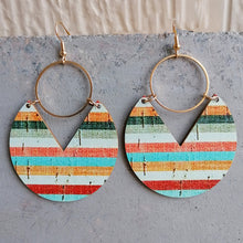 Load image into Gallery viewer, Ms.Pac-Man Shape Wooden Dangle Earrings