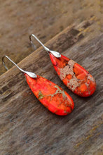 Load image into Gallery viewer, Handmade Teardrop Shape Natural Stone Dangle Earrings