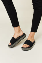 Load image into Gallery viewer, Forever Link Open Toe Rhinestone Platform Sandals