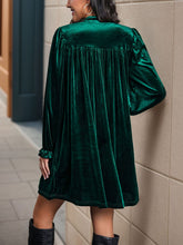 Load image into Gallery viewer, Perfee Ruched Surplice Long Sleeve Mini Dress