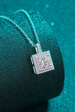 Load image into Gallery viewer, 1 Carat Moissanite Square Pendant Chain Necklace