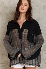 Load image into Gallery viewer, POL Johnny Collar Long Sleeve Lace Blouse