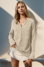 Load image into Gallery viewer, Double Take Full Size Notched Thumbhole Long Sleeve T-Shirt