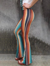 Load image into Gallery viewer, High Waist Striped Bootcut Pants