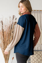 Load image into Gallery viewer, Heimish Full Size Color Block Button Down Shirt