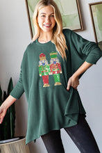 Load image into Gallery viewer, Heimish Sequin Nutcracker Long Sleeve Ribbed Top
