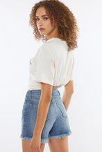 Load image into Gallery viewer, Kancan High Rise Frayed Hem Denim Shorts
