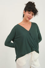Load image into Gallery viewer, HYFVE Draped Drop Shoulder Long Sleeve Top