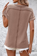 Load image into Gallery viewer, Striped Round Neck Short Sleeve T-Shirt