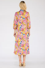 Load image into Gallery viewer, Celeste Full Size Floral Midi Dress with Bow Tied