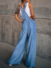 Load image into Gallery viewer, Wide Leg Denim Overalls