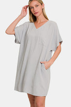 Load image into Gallery viewer, Zenana V-Neck Tee Dress with Pockets