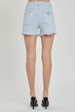Load image into Gallery viewer, RISEN Full Size High Rise Distressed Detail Denim Shorts