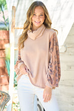 Load image into Gallery viewer, Hailey & Co Leopard Sleeve Color Block Knit Top