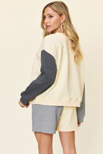 Load image into Gallery viewer, Double Take Full Size Contrast Drop Shoulder Top and Shorts Set