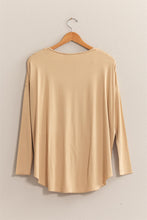 Load image into Gallery viewer, HYFVE Draped Drop Shoulder Long Sleeve Top