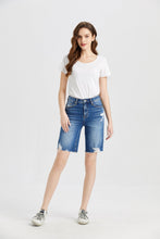 Load image into Gallery viewer, BAYEAS Full Size Super High Rise Denim Bermuda Shorts