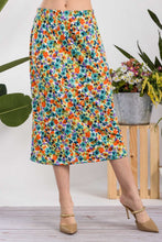 Load image into Gallery viewer, Celeste Full Size Floral A-Line Midi Skirt
