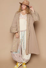 Load image into Gallery viewer, POL Flower Lace Trim Open Front Longline Cardigan