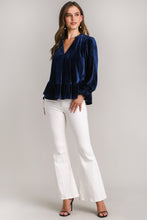 Load image into Gallery viewer, Umgee Babydoll Tie Neck Flounce Sleeve Blouse