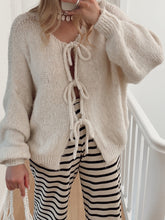 Load image into Gallery viewer, Tied Long Sleeve Dropped Shoulder Cardigan