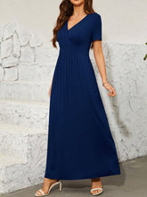 Load image into Gallery viewer, Surplice Short Sleeve Maxi Dress