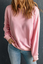 Load image into Gallery viewer, Round Neck Dropped Shoulder Sweatshirt