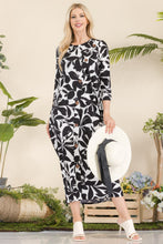 Load image into Gallery viewer, Celeste Full Size Printed Contrast Dress with Pockets